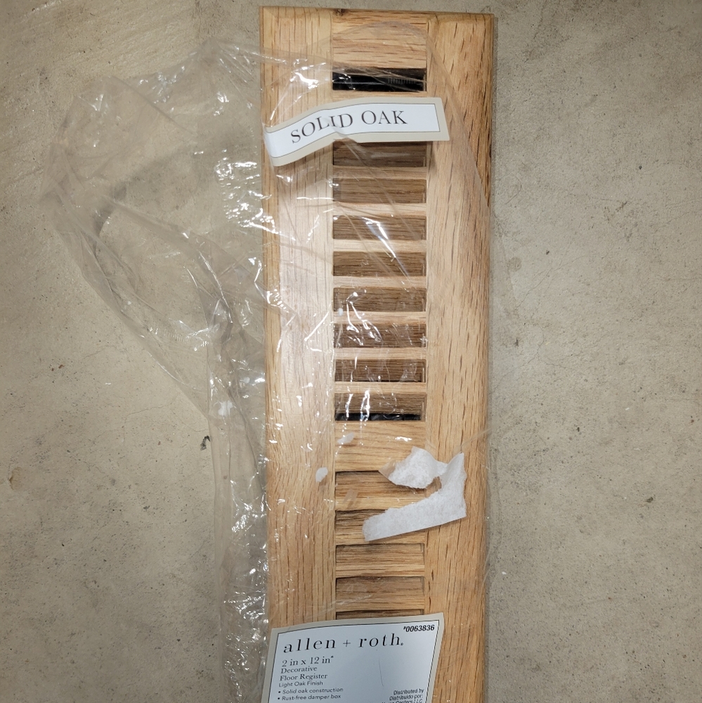 allen + roth  2-in x 12-in 2-way Light Oak Floor Register
